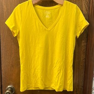 Yellow V neck tee